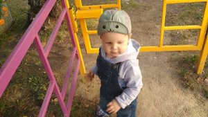 Маленький Лёва, прогулка в начале сентября