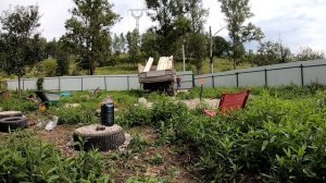 Фундамент из покрышек на даче ,это Дешево и быстро, Привез вторую бытовку, сделал душ