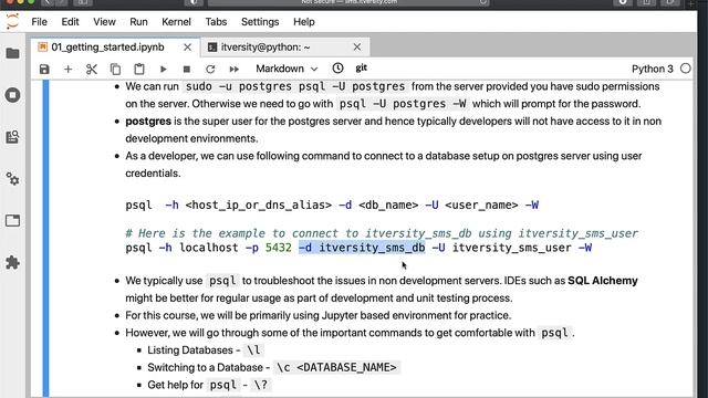 Mastering SQL - Postgresql - Getting Started - Using psql