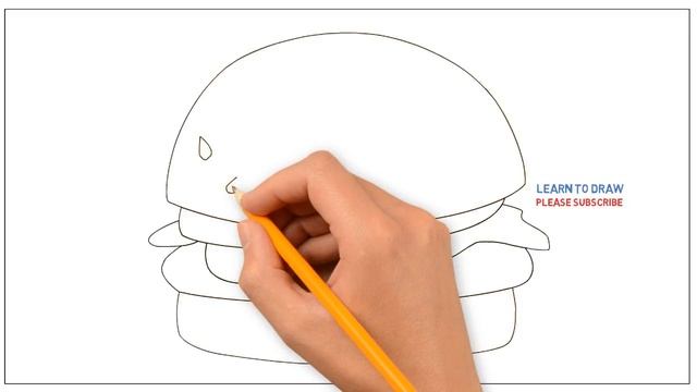 How to Draw Hamburger Step by Step Easy For Kids | Coloring Page, Drawing Learn Colors For Kids смотреть онлайн