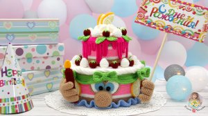 ВЯЗАНЫЙ торт на ДЕНЬ РОЖДЕНИЯ ? УРА!!! УСПЕЛА?