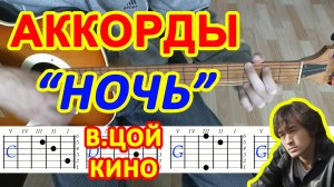 Ночь Аккорды ? Виктор Цой Группа Кино ♪ Разбор песни на гитаре ♫ Гитарный Бой для начинающих