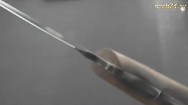 Нож НР35-Лесовик (Накладки орех, Черный дамаск) - nozh74.ru смотреть онлайн