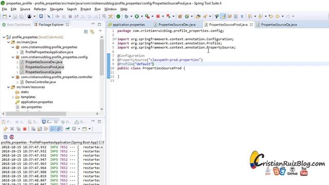 Spring Boot Profiles -08- Configuracion de properties con perfiles смотреть онлайн