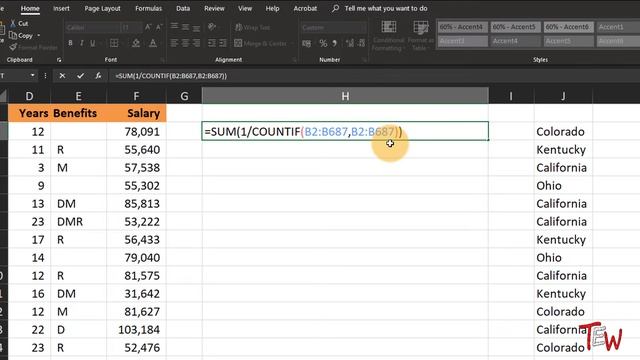 Excel Array Formula Examples, Count Unique Entries Using CTRL + SHIFT + ENTER, Advanced Excel 2020