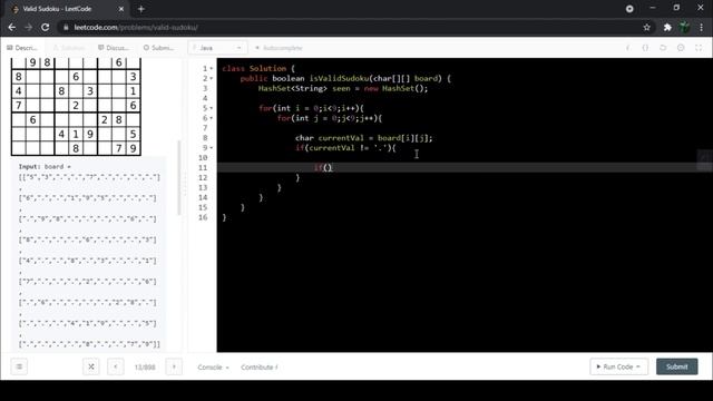 Valid Sudoku || LeetCode || Java Solution смотреть онлайн