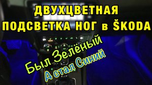 ДВУХЦВЕТНАЯ подсветка ног в Skoda от Lumos