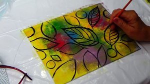 ОСЕННИЕ ЛИСТЬЯ В ТЕХНИКЕ АБСТРАКЦИЯ