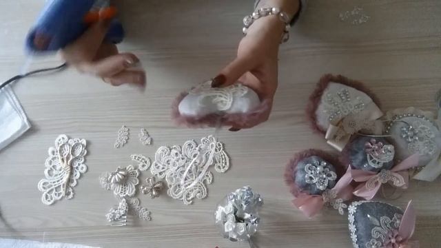 новогодние игрушки своими руками.мягкие игрушки с наполнителем.шебби шик . смотреть онлайн