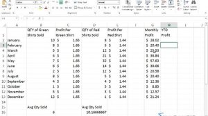 Mastering Excel 2013   Lesson 19   Calculating Year to date Profit 11