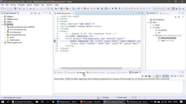 JPA OneToMany | Part 10 - Edit Employee JSP | JavaEE EJB JPA Tutorials #49