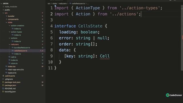178. Cells Reducer Setup | React with Typescript #react #typescript #javascript #learning