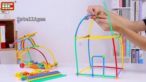 Развивающий конструктор из соломок "Соломинки", 400 деталей