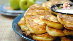НЕЖНЕЙШИЕ оладьи с яблоками на кефире с дрожжами