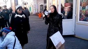 Надежда Низовкина на акции в Улан-Удэ 20 марта