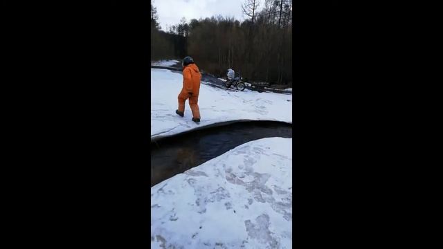 на yamaha tw200 в брод