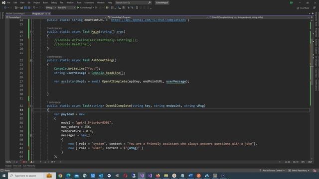 Coding C# to use the OpenAI Chat API смотреть онлайн