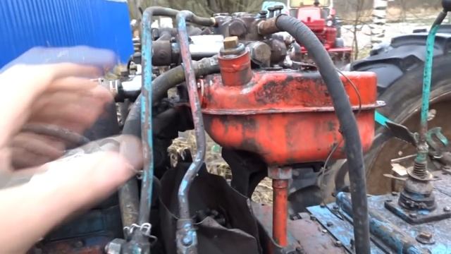 Можно лить отработку в гидравлику трактора???\/what kind of oil to pour into the hydraulics?