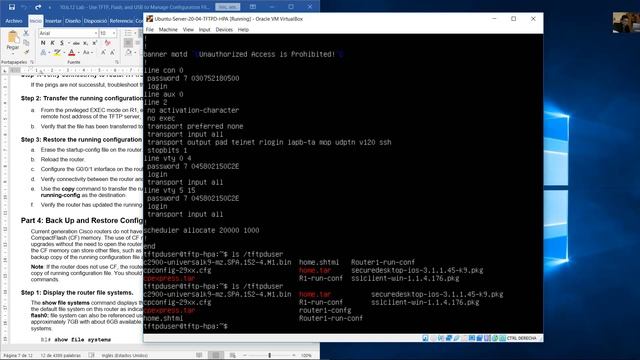 10.6.12 Lab - Use TFTP, Flash, and USB to Manage Configuration Files