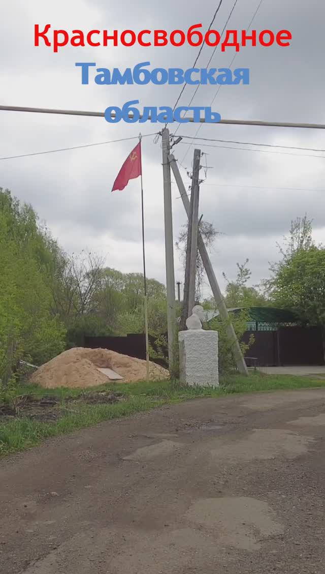 Памятник Ленину. Село Красносвободное. Тамбовская область смотреть онлайн