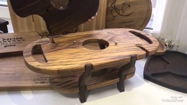 Орех и зебрано на 2 бокала