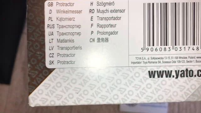Угломер-транспортир с линейкой 120х150мм, Yato, Артикул: YT-72140 смотреть онлайн