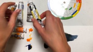 Как смешивать акварельные краски. Круг Иттена, надписи на тюбах