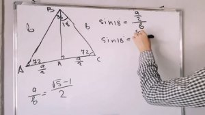 How to calculate the sinus of 18 degrees? Как вычислить синус 18 градусов?