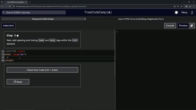 Learn HTML Forms by Building a Registration Form - Step 3