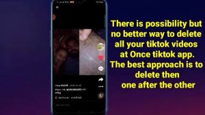 How To Delete  All Your TikTok Videos || How To Delete All TikTok videos at Once