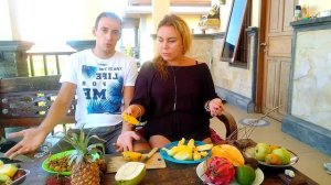 Завтрак на Бали, экзотические фрукты, плюсы бали, что поесть на бали