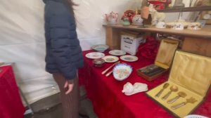 Flea Market in France | Antique furniture and Decorations/ Antique tableware / Shop with me ♪