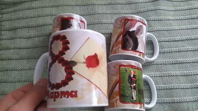 Интересный шаблон на кружку, как подарок на 8 марта. смотреть онлайн