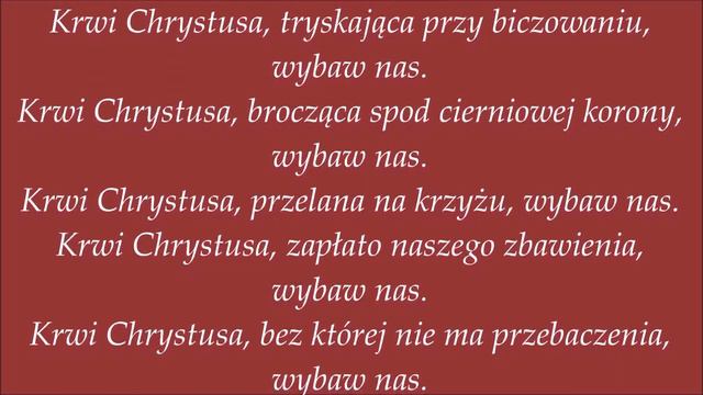 Litania do Najdroższej Krwi Serca Pana Jezusa- śpiewana....dla dobra dusz смотреть онлайн