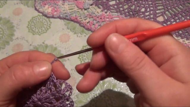 Мастер-класс(1ч) *СИРЕНЬ В САДУ*Как связать красивую салфетку крючком.