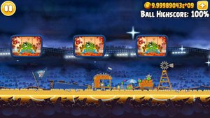 Angry Birds Seasons Ham Dunk (Mighty Ball%)