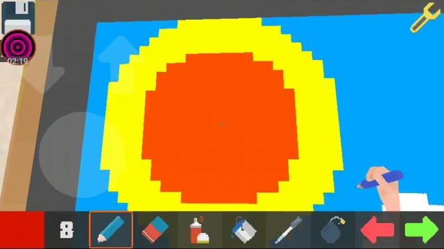 Урок 3: Как рисовать небо и солнце/ уроки рисования- Pixel Painter смотреть онлайн