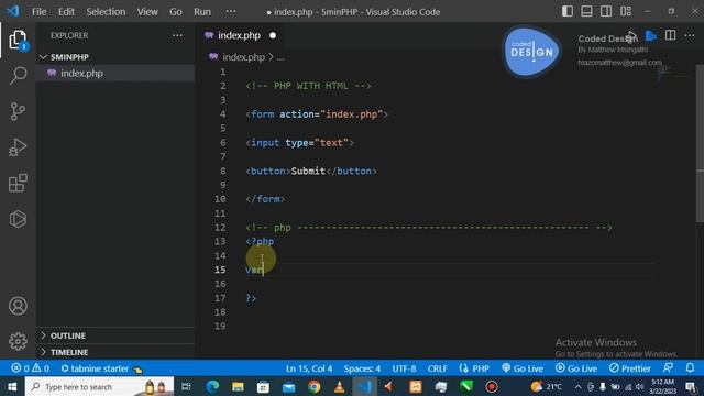 5 Minute PHP - HTML / PHP Form