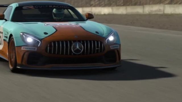 Gran Turismo 7 Scapes Photo Mode 3 - Mercedes-Benz AMG GT R Gulf Livery