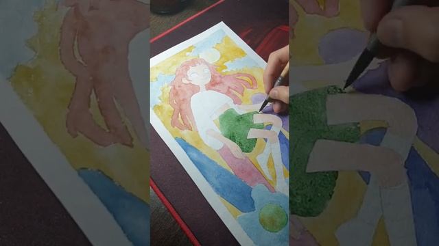 Процесс рисования акварелью смотреть онлайн