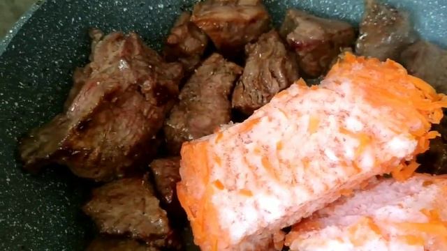 Говядина тушёная с овощами/ Очень вкусно!