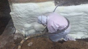 Утепление очень неровной поверхности цоколя пенополиуретаном