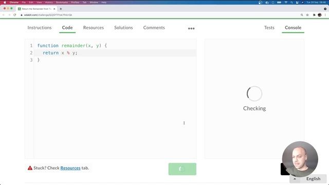 DevTips Daily: Edabit JavaScript coding challenge - Remainder of two numbers