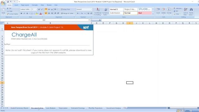 New Perspectives Excel 2019 | Module 9: SAM Project 1b #newperspective #module9 #samproject1b