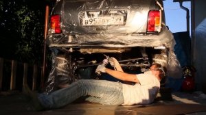 АНТИКОР ДНИЩА - СВОИМИ РУКАМИ на Lada 4x4 - Часть 1