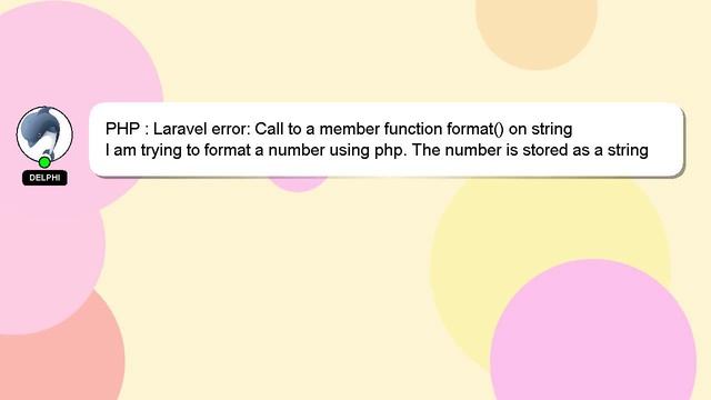 PHP : Laravel error: Call to a member function format() on string смотреть онлайн