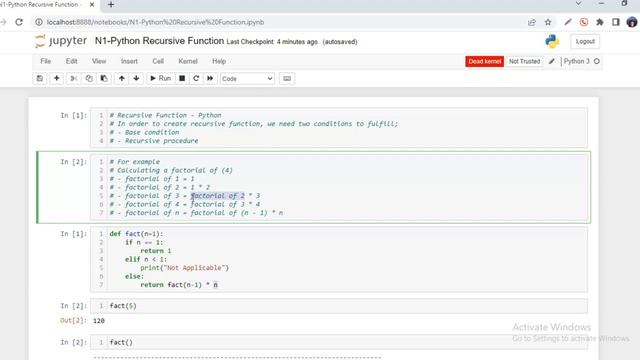 Recursion in python #python #function #programming