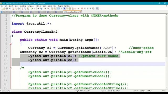 Currency class with Other Methods #293 || Currency in Java Programming || java.util.Currency class смотреть онлайн