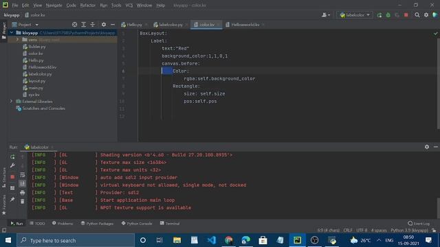 Kivy Tutorial Hindi : Change Background colour of label | app development course in Hindi смотреть онлайн