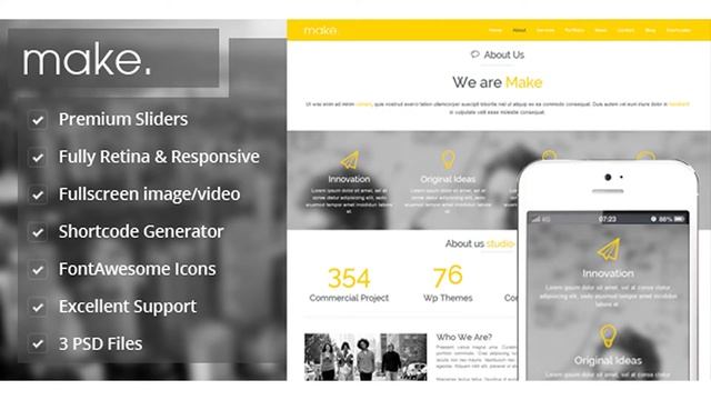 Make - Responsive Parallax Onepage Wordpress Theme | Themeforest Website Templates and Themes смотреть онлайн